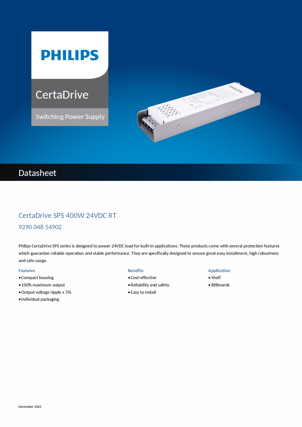 CertaDrive SPS 400W 24VDC RT 9290 048 54902